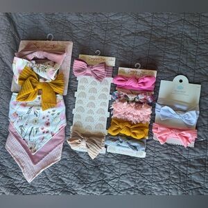 BUNDLE - NWT Baby toddler headband and bib bundle